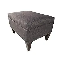 mjl furniture designs brooklyn collection grand pouf rembourré pour salon avec dessus de rangement gris teinte rouge
