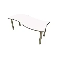 mobeduc table enfant-ondes en bois rectangulaire 120 x 60 cm, talla 0 haya y blanco