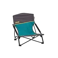 uquip chaise de plage sandy-fauteuil pliant et confortable-capacité de charge 120 kg, acier allié, gris, standard