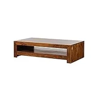 table basse 135x70cm - bois massif de palissandre laqué - duke #120