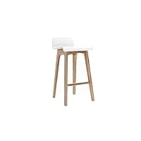 miliboo chaise de bar scandinave bois et blanc h65 cm baltik