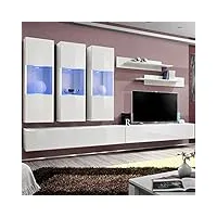 paris prix - meuble tv mural design fly ii 320cm blanc