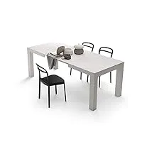 mobili fiver, table à manger extensible, iacopo, frêne blanc, made in italy