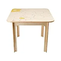 dida - table en bois pour les enfants - décoration florale – tables et chaises, meubles pour enfants à meubler la chambre