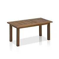 furinno tioman hardwood table basse d'extérieur teck, naturel, one size