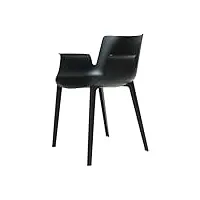 kartell plume fauteuil, noir, 3.9 x 77 x 62 cm