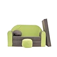 canapé-lit pour enfant - en mousse - coussin - matelas - couleur au choix (41)