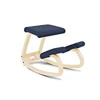 variable, chaise à genoux original design : peter opsvik - nature/bleu