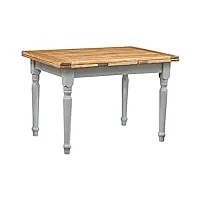 biscottini table à manger extensible 120x80x80 cm made in italy - table salle à manger extensible en bois massif - table bois salle a manger