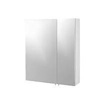 schildmeyer basic armoire à miroir, bois d'ingénierie, blanc, 60 cm
