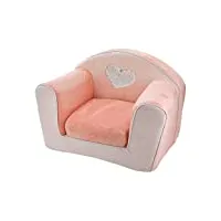 fauteuil - chaise - bebe - enfant club convertible lapinou - rose - 42 x 55 cm