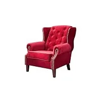 massivmoebel24.de fauteuil (rouge) - chesterfield