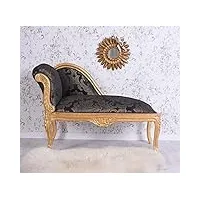 chaise longue baroque pouf ancien canapé or noir chaise-longue banquette capitonnée palazzo en exclusivité