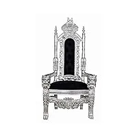trône du lion dracula - fauteuil en bois rembourré - style antique - mar090 - palazzo