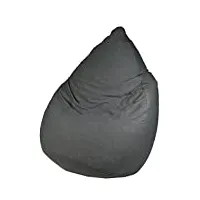 heunec – 671041 – pouf microfibre 120 l, gris souris, gris