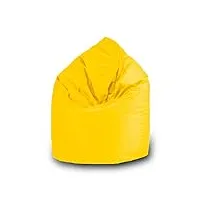 pouf beanbag goutte polyester imperméable pour extérieur xxl 100 x 140 cm (jaune)