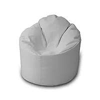 pouf beanbag relax en polyester imperméable pour extérieur l 85 x 90 cm (gris pierre)