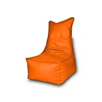 pouf beanbag trono en polyester imperméable pour extérieur 85 x 105 cm (orange)