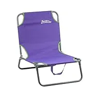 just be...… - accessoire de plage - chaise de plage pliable - légère & portable - idéale jardin et plage - violette