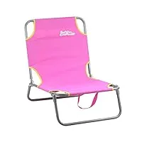 just be...… - accessoire de plage - chaise de plage pliable - légère & portable - idéale jardin et plage - rose