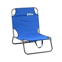 just be...… - accessoire de plage - chaise de plage pliable - légère & portable - idéale jardin et plage - bleu foncé