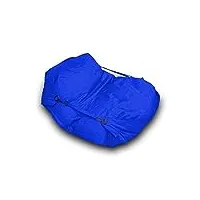 pouf beanbag canapé lit simili cuir 180 x 140 x 25 cm (bleu)