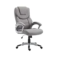 clp fauteuil de bureau xl texas v2 rembourré tissu | chaise inclinable à roulettes | hauteur réglable i charge max. 180 kg i, couleur:gris