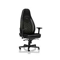noblechairs icon chaise de gaming - chaise de bureau - cuir synthétique pu - noir/or