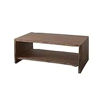 massivmoebel24.de table basse 120x70cm - bois massif d'acacia laqué (brun classique) - design naturel - pure acacia #008