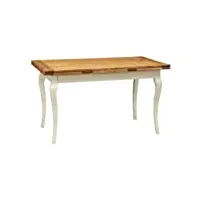 biscottini table à manger extensible 140x80x80 cm made in italy - table salle à manger extensible en bois massif - table bois salle a manger