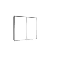 meublo armoire, penderie avec 2 portes coulissantes (l x h x p): 205x215x66 cloe 205 (blanc)