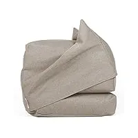 arketicom fu-touf pouf lit 190 cm chauffeuse canapè tissu pliable chambre gris beige