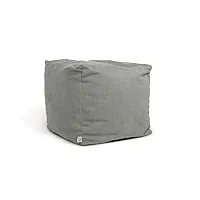 arketicom soft cube pouf reposepied déhoussable beanbag poire sac 42x42cm gris clair
