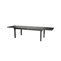 hesperide - table de jardin extensible piazza graphite