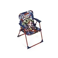 marvel chaise pliante pour enfant avengers en métal dimensions: 38x32x53cm, tissu, 38 x 32 x 53 cm