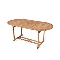 vidaxl table de jardin table de patio table de salle à manger table à dîner repas terrasse extérieur 180x90x75 cm bois de teck solide