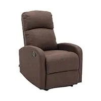 astan hogar fauteuil de relaxation, pour un excellent confort, en microfibresystème « mur zéro ».structure renforcée.respirant, anti-plis, hypoallergénique et auto-inclinable. medio chocolat