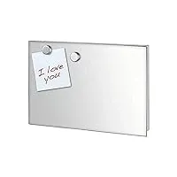 wenko boîte à clés magnétique miroir, grande - armoire à clés, panneau magnétique avec miroir et 17 crochets, verre trempé, 30 x 20 x 5 cm