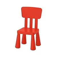 ikea mammut 403.653.66 chaise pour enfant en plastique avec dossier haut convient pour l'intérieur et l'extérieur rouge