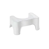 wenko tabouret pour toilette secura - tabouret de wc, aide de toilette pour faciliter la défécation, plastique, 48 x 20.5 x 33.5 cm, blanc