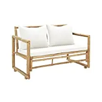 vidaxl banc de jardin bambou banquette meuble mobilier d'extérieur terrasse