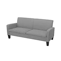 vidaxl canapé à 3 places gris clair canapé d'angle canapé de salon fauteuil