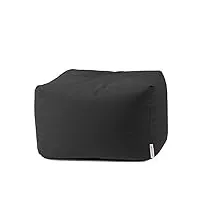 arketicom soft cube pouf douce d'extérieur sac souple repose-pieds jardin d'extérieur hydrofuge 65x42 cm noir