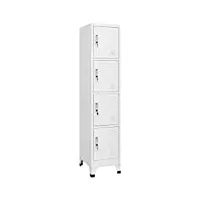 vidaxl armoire à casiers avec 4 compartiments armoire de rangement meuble de rangement vestiaire sportif entreprise intérieur 38x45x180 cm