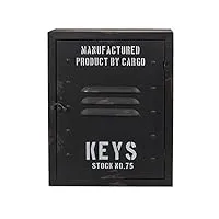 ootb boîte à clés en métal, 30x23x9cm , noir