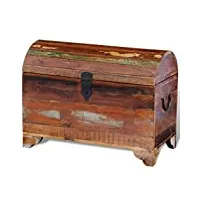 vidaxl recyclé en bois massif de stockage coffre au trésor fait à la main vintage antique furniture