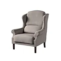 dekoria unique fauteuil beige/gris 85 x 107 cm