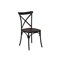sklum chaise de jardin empilable otax noir