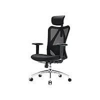 sihoo chaise de bureau, siege de bureau ergonomique avec support lombaire et accoudoir réglable, fauteuil de bureau d'une capacité maximale de 150 kg