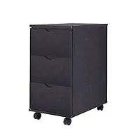 vidaxl meuble à tiroirs noir armoire de rangement bureau salon